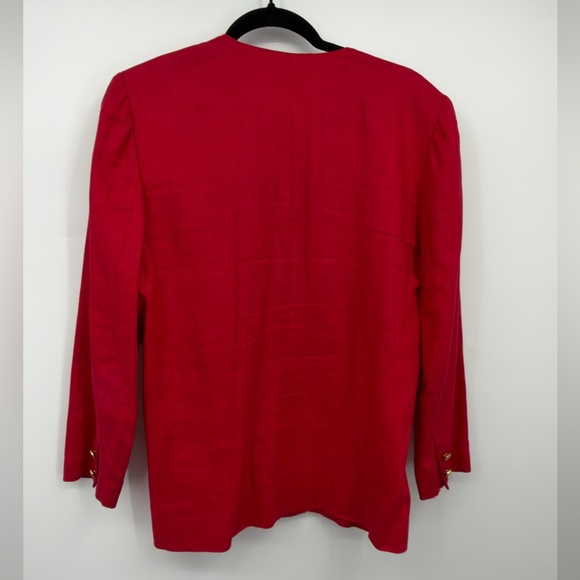 Liz Claiborne Petite Red Linen Blazer – Size 4P - Picture 10 of 10